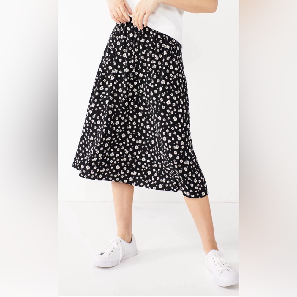 Nine West Floral Challis Skirt